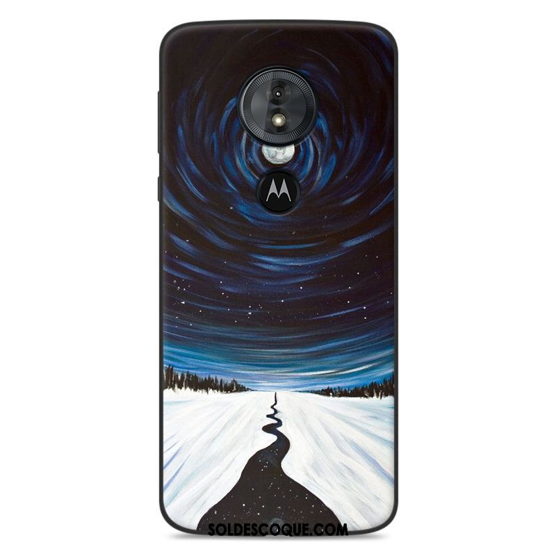 Coque Moto G6 Play Dessin Animé Étui Fluide Doux Silicone Gris Soldes