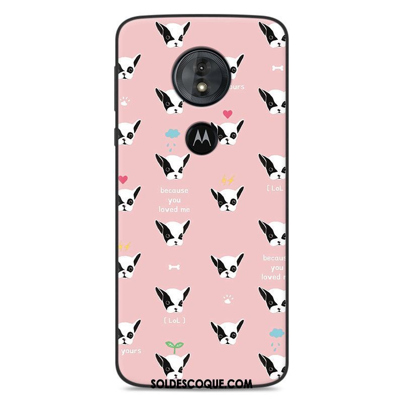 Coque Moto G6 Play Dessin Animé Étui Fluide Doux Silicone Gris Soldes