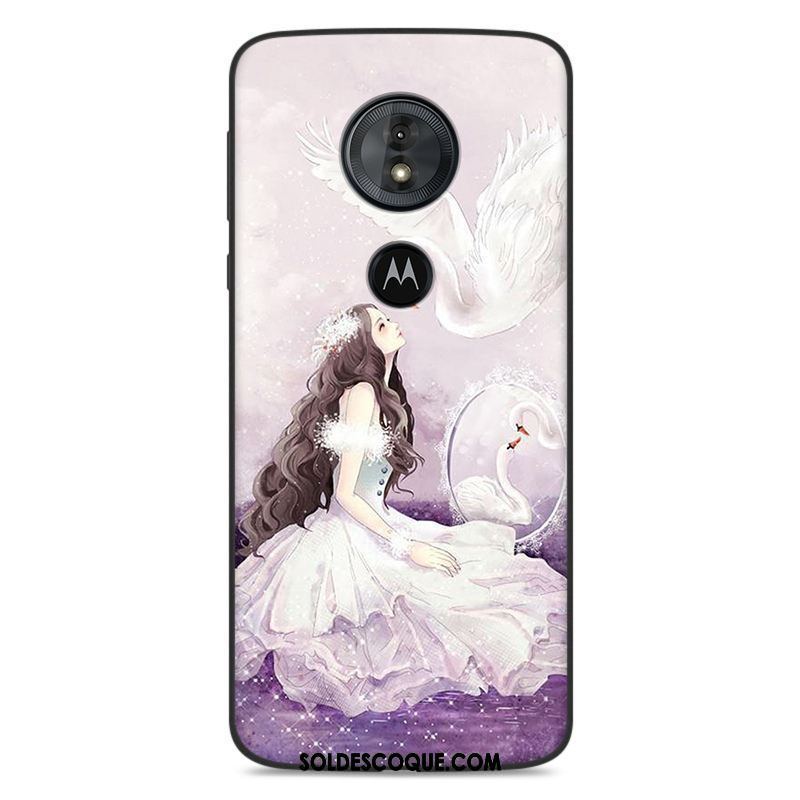 Coque Moto G6 Play Dessin Animé Étui Fluide Doux Silicone Gris Soldes