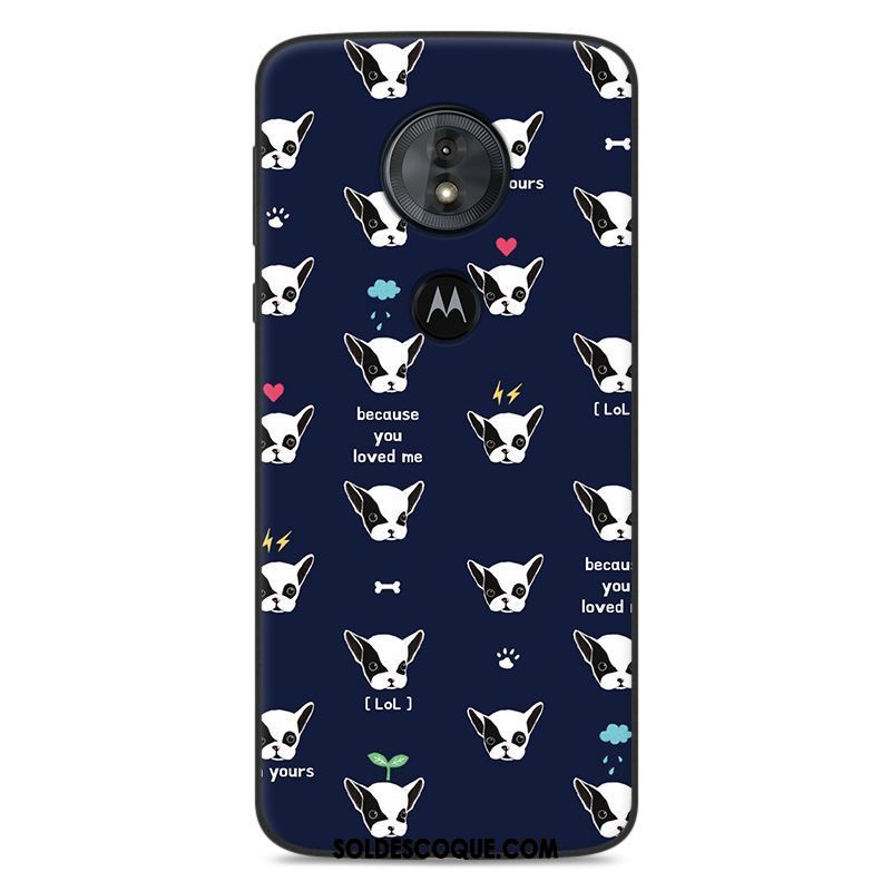 Coque Moto G6 Play Dessin Animé Étui Fluide Doux Silicone Gris Soldes