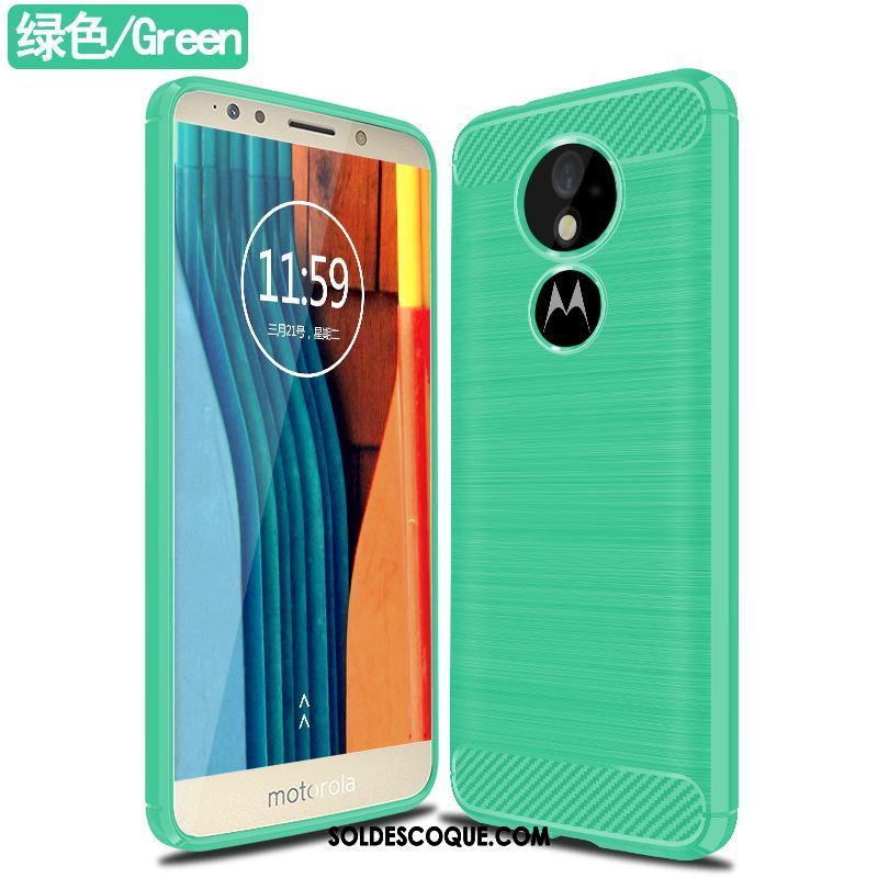 Coque Moto G6 Play Incassable Silicone Fibre Soie Noir Housse En Ligne