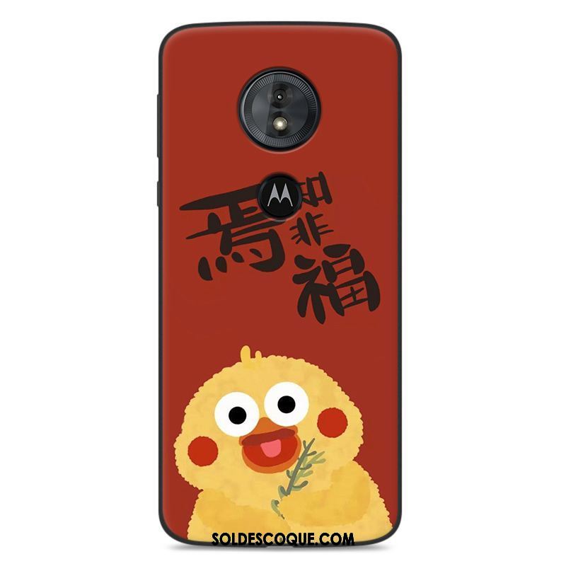 Coque Moto G6 Play Marque De Tendance Incassable Étui Rouge Fluide Doux Pas Cher