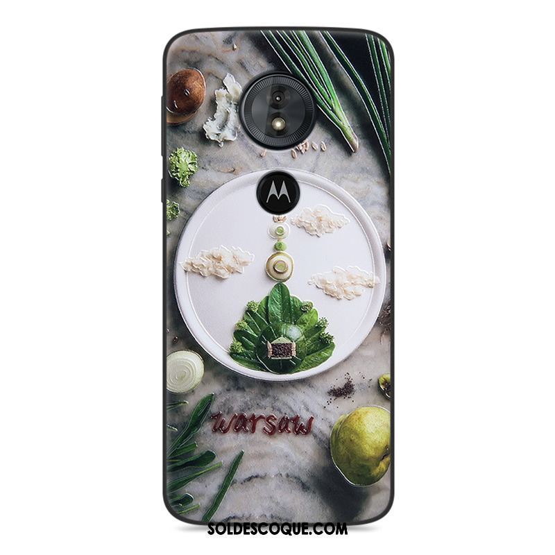 Coque Moto G6 Play Silicone Clair Gaufrage Créatif Téléphone Portable Pas Cher