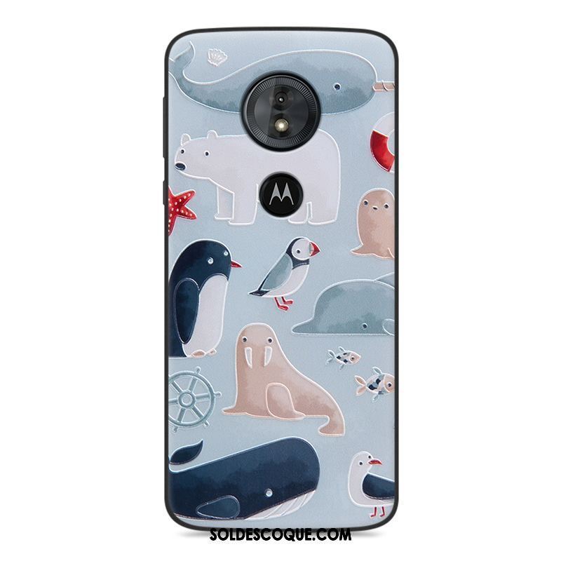 Coque Moto G6 Play Silicone Clair Gaufrage Créatif Téléphone Portable Pas Cher