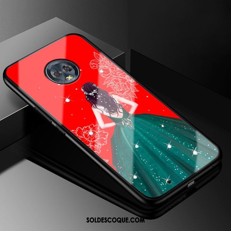 Coque Moto G6 Silicone Bleu Verre Noir Personnalité Soldes