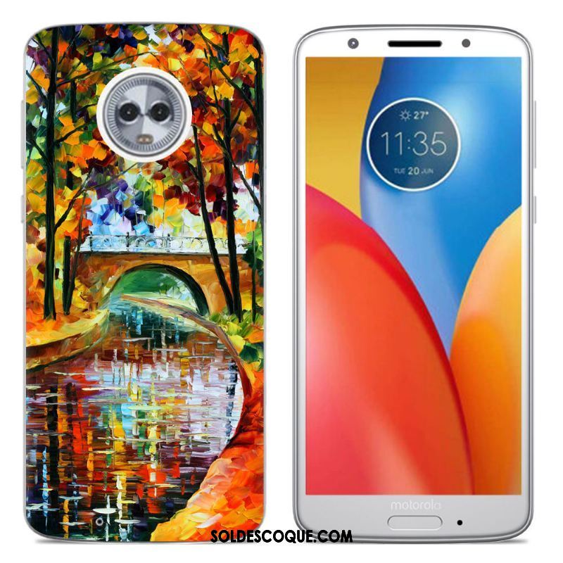 Coque Moto G6 Silicone Créatif Téléphone Portable Étui Multicolore En Vente