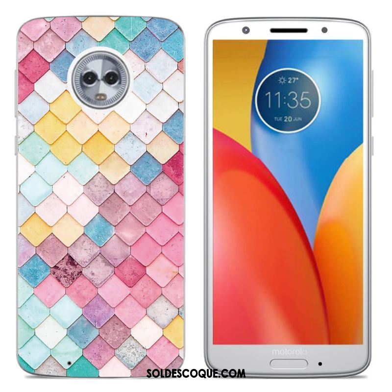 Coque Moto G6 Silicone Créatif Téléphone Portable Étui Multicolore En Vente