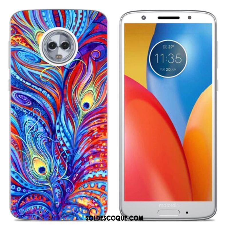 Coque Moto G6 Silicone Créatif Téléphone Portable Étui Multicolore En Vente