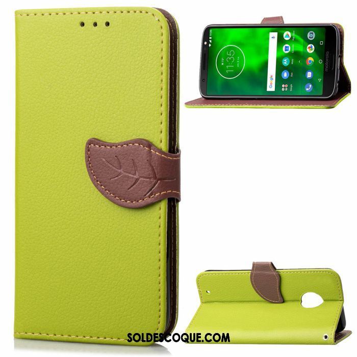 Coque Moto G6 Téléphone Portable Silicone Rouge Créatif Feuille En Vente