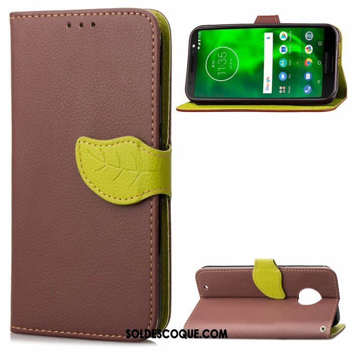 Coque Moto G6 Téléphone Portable Silicone Rouge Créatif Feuille En Vente