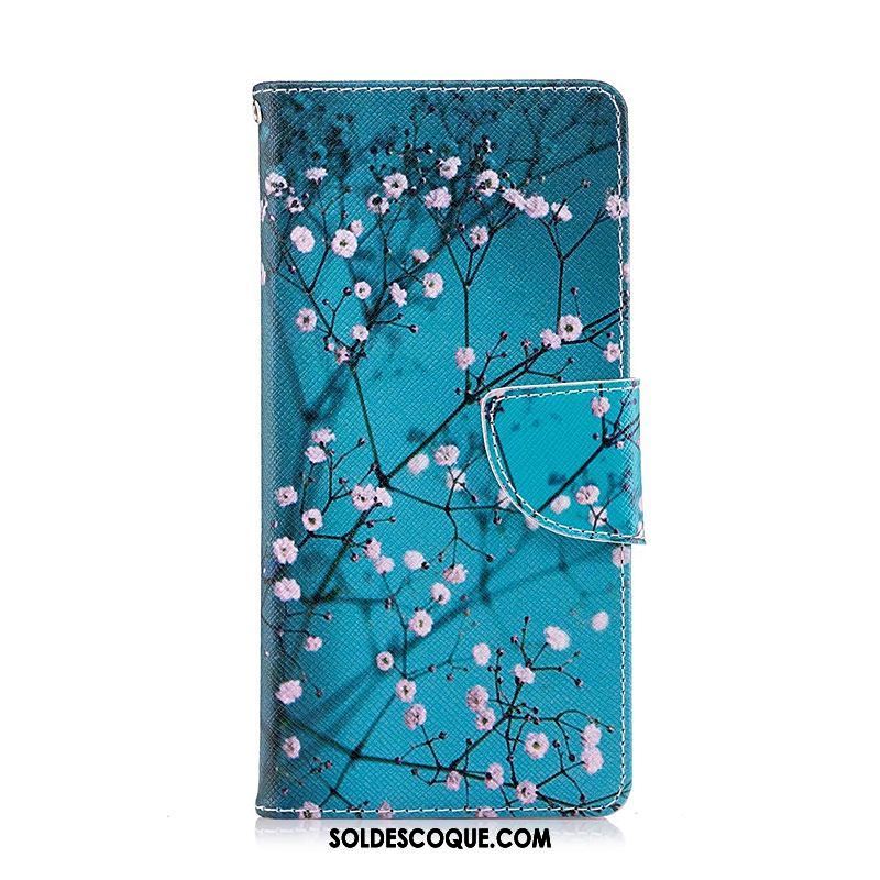 Coque Moto G6 Téléphone Portable Étui Dessin Animé Bleu Peinture Housse Pas Cher