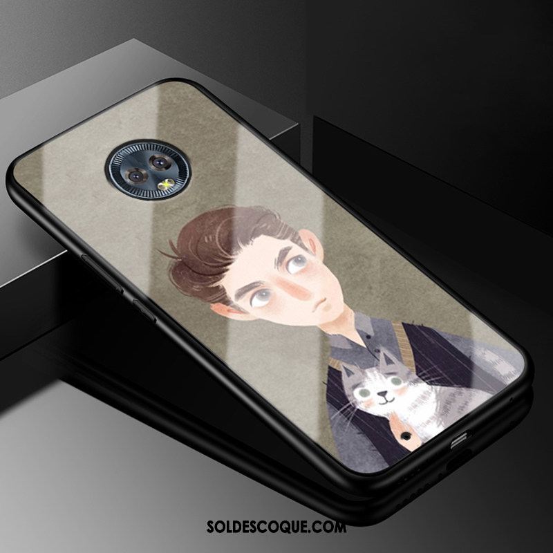 Coque Moto G6 Étui Art Protection Verre Silicone Housse Pas Cher