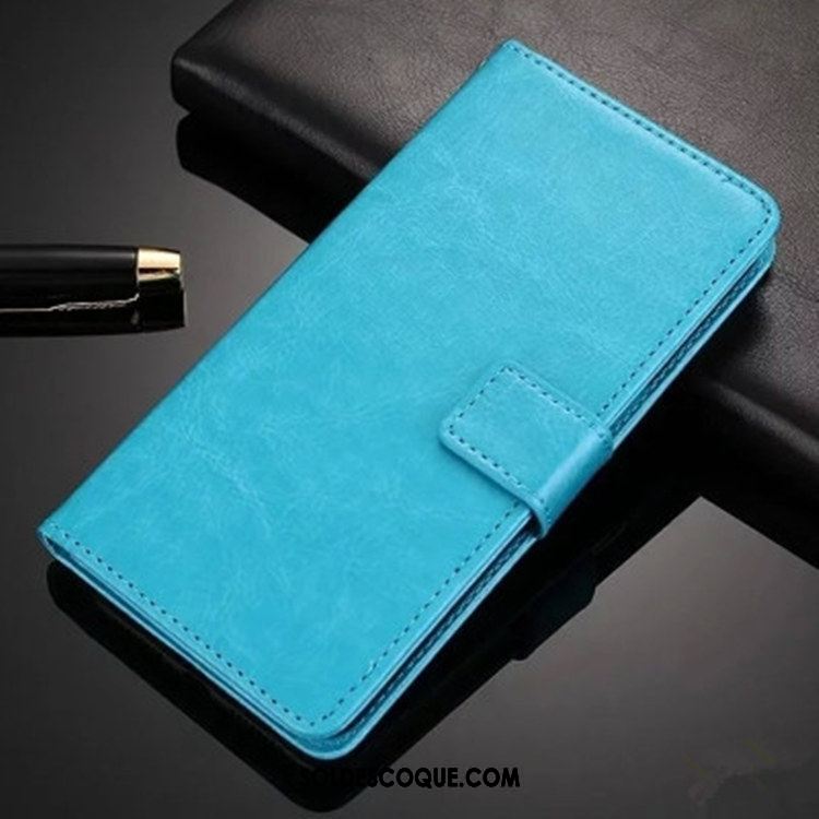 Coque Moto G6 Étui En Cuir Téléphone Portable Soie Mulberry Bleu Modèle Fleurie Housse En Vente