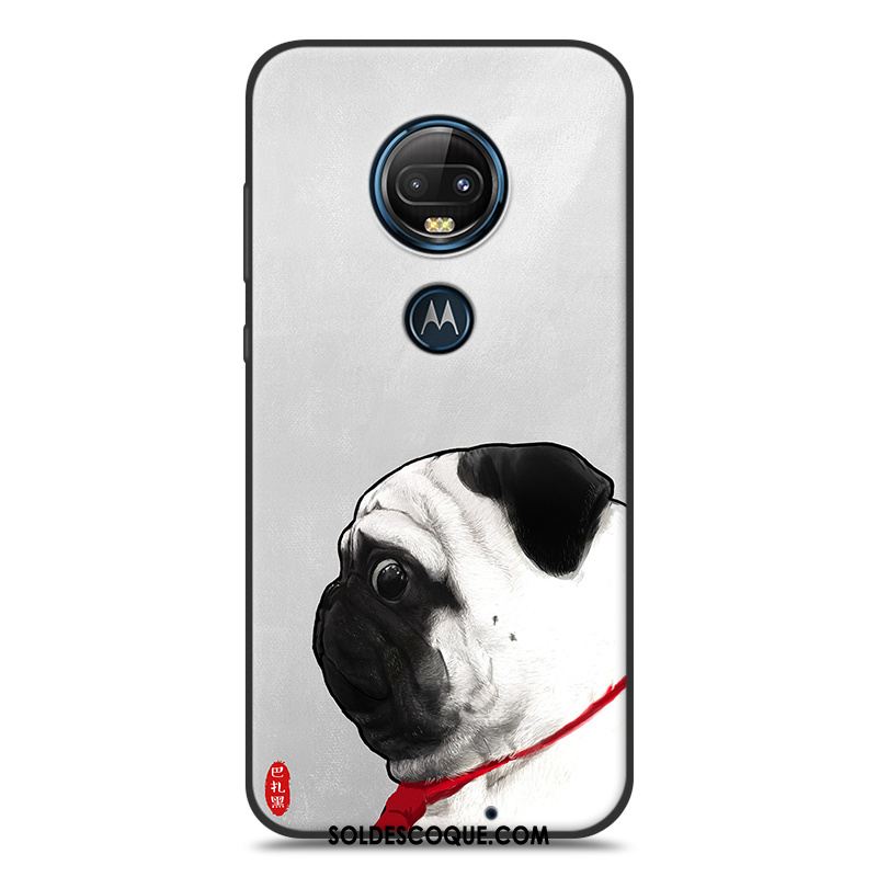 Coque Moto G7 Amoureux Noir Jaune Silicone Dessin Animé Housse Pas Cher