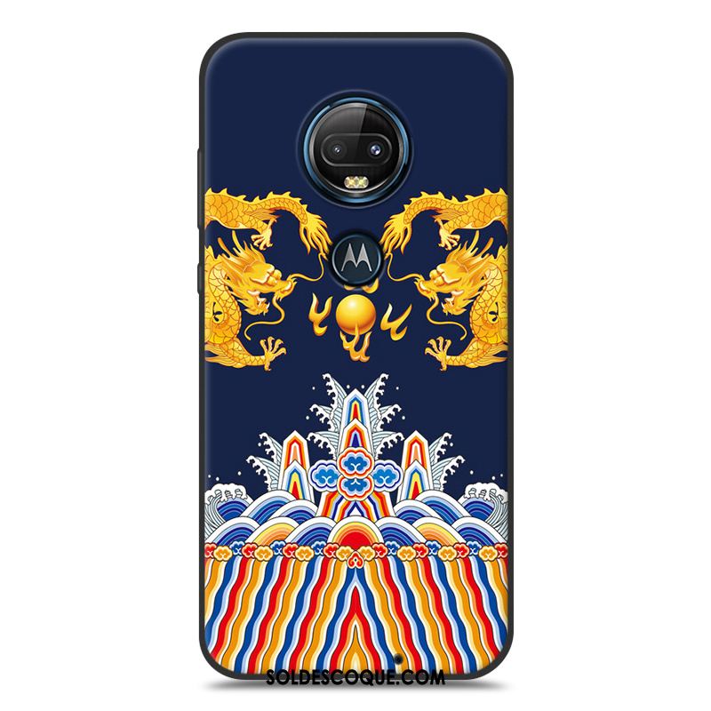 Coque Moto G7 Amoureux Noir Jaune Silicone Dessin Animé Housse Pas Cher