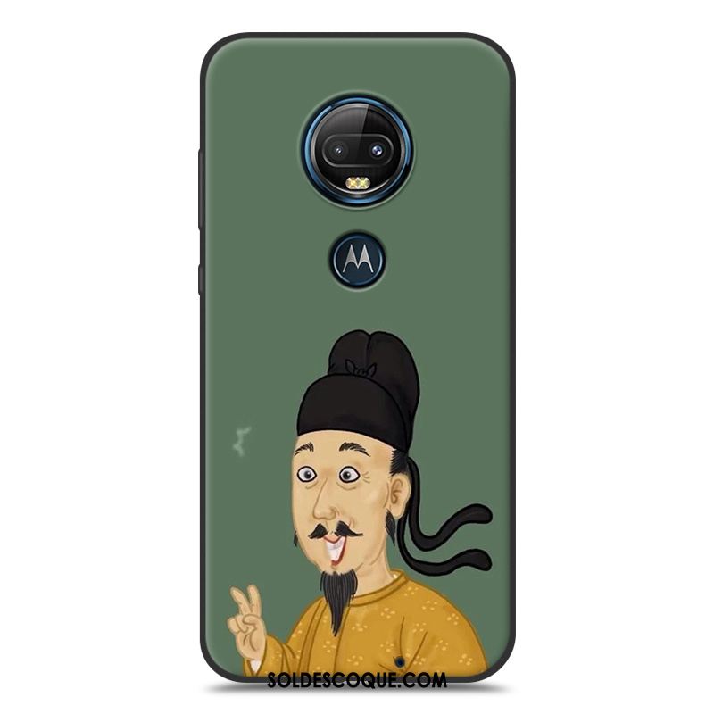 Coque Moto G7 Amoureux Noir Jaune Silicone Dessin Animé Housse Pas Cher