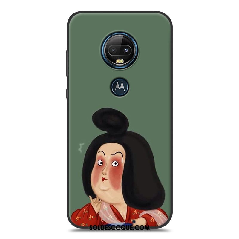 Coque Moto G7 Amoureux Noir Jaune Silicone Dessin Animé Housse Pas Cher