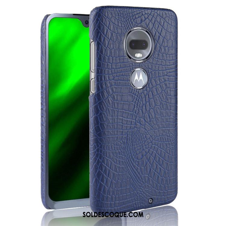 Coque Moto G7 Crocodile Téléphone Portable Modèle Fleurie Protection Noir Housse Soldes