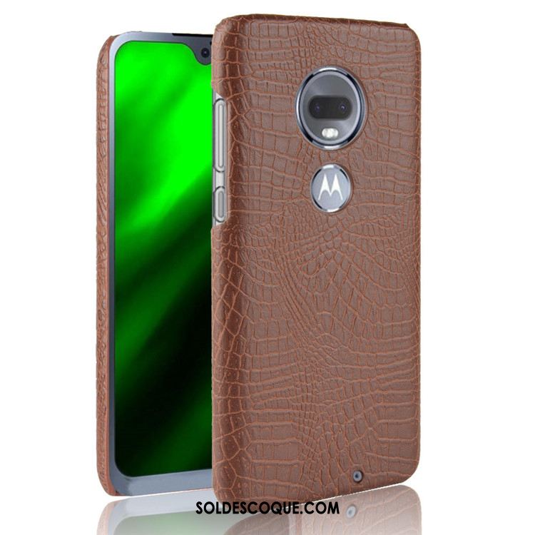 Coque Moto G7 Crocodile Téléphone Portable Modèle Fleurie Protection Noir Housse Soldes