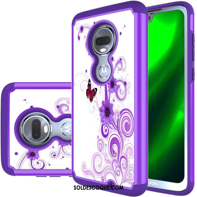 Coque Moto G7 Cuir Protection Incassable Peinture Téléphone Portable Housse Pas Cher