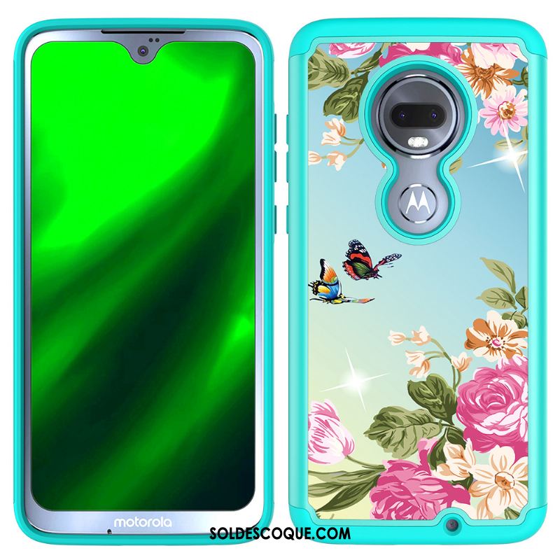 Coque Moto G7 Cuir Protection Incassable Peinture Téléphone Portable Housse Pas Cher