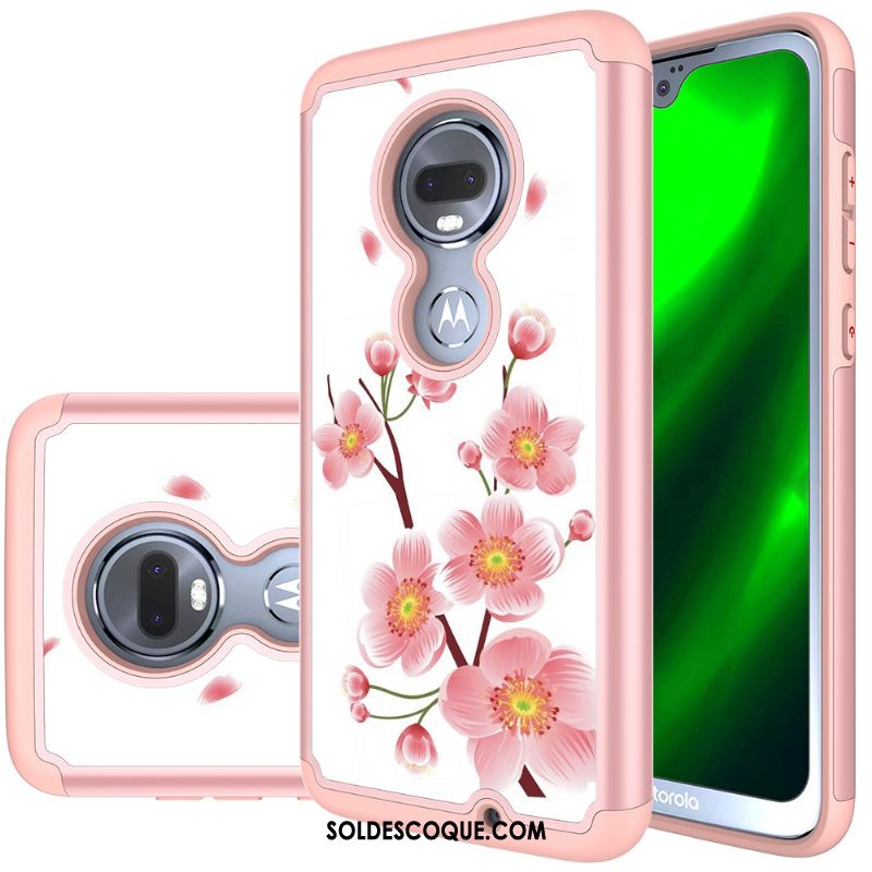 Coque Moto G7 Cuir Protection Incassable Peinture Téléphone Portable Housse Pas Cher