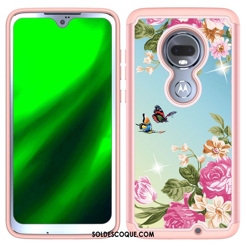 Coque Moto G7 Cuir Protection Incassable Peinture Téléphone Portable Housse Pas Cher