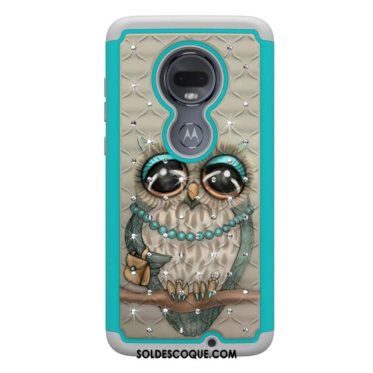 Coque Moto G7 Incassable Téléphone Portable Peinture Tendance Bleu Pas Cher