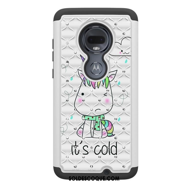 Coque Moto G7 Incassable Téléphone Portable Peinture Tendance Bleu Pas Cher