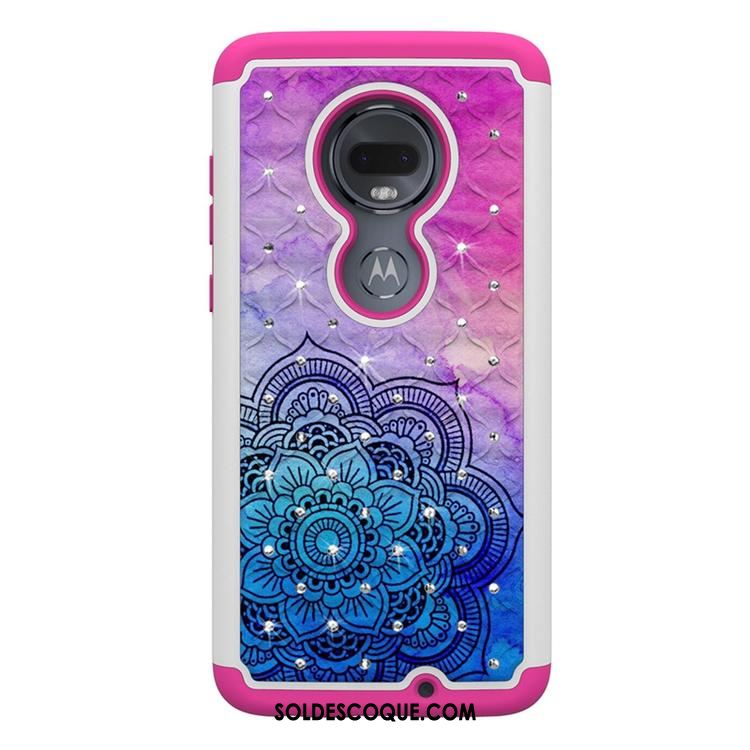 Coque Moto G7 Incassable Téléphone Portable Peinture Tendance Bleu Pas Cher