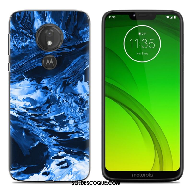 Coque Moto G7 Peinture Tout Compris Fluide Doux Noir Étui En Vente