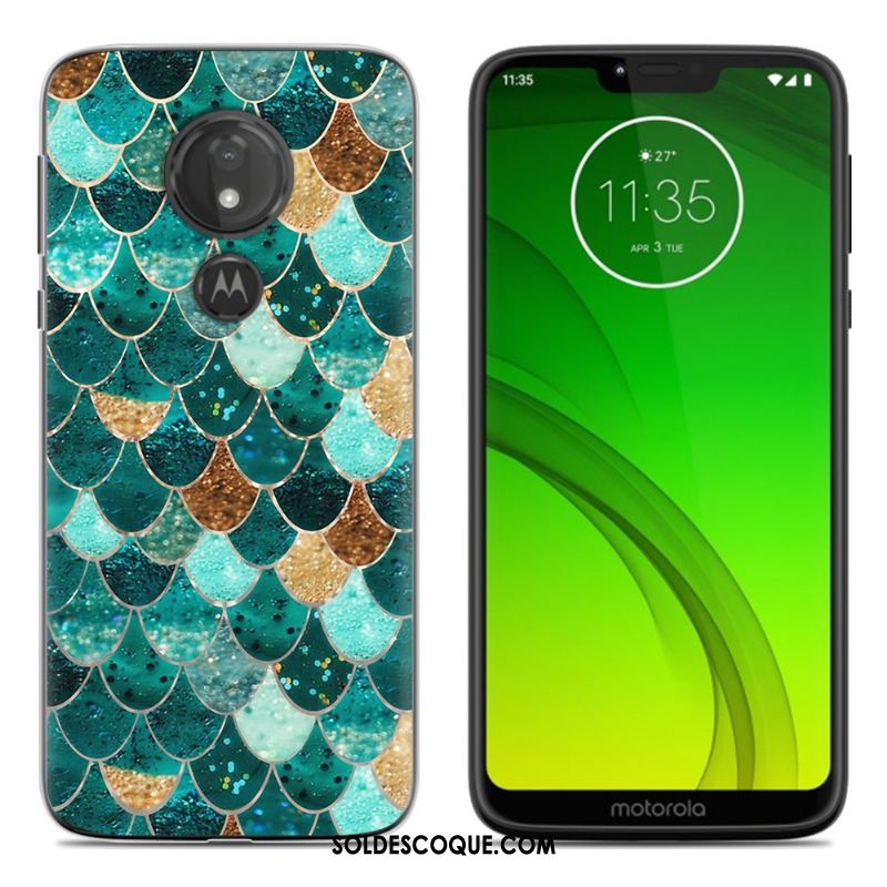 Coque Moto G7 Peinture Tout Compris Fluide Doux Noir Étui En Vente