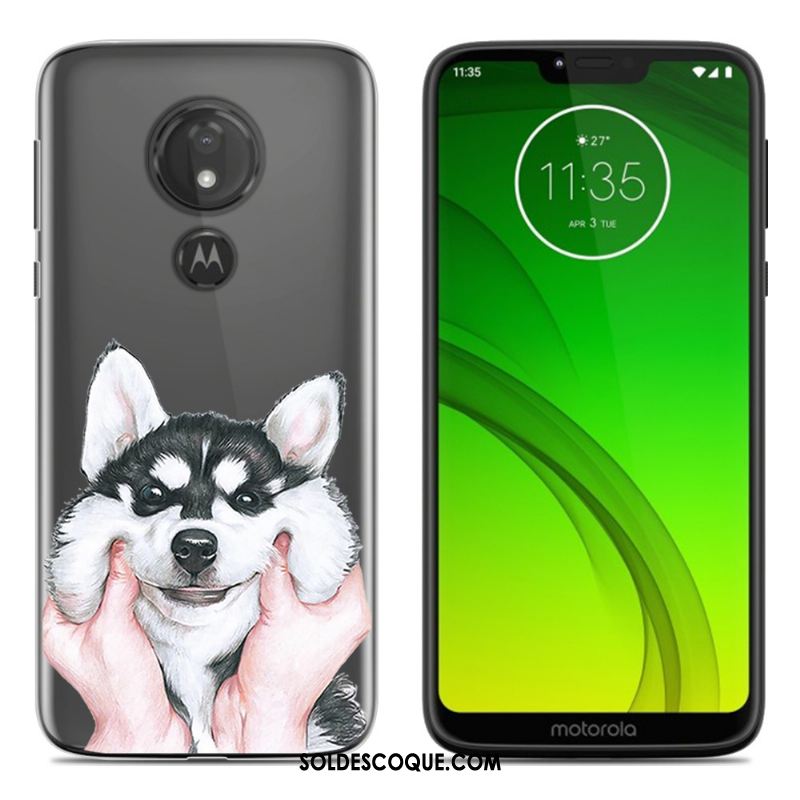 Coque Moto G7 Peinture Tout Compris Fluide Doux Noir Étui En Vente