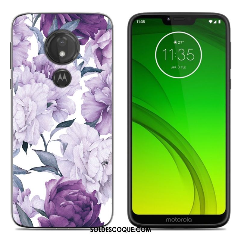 Coque Moto G7 Peinture Tout Compris Fluide Doux Noir Étui En Vente