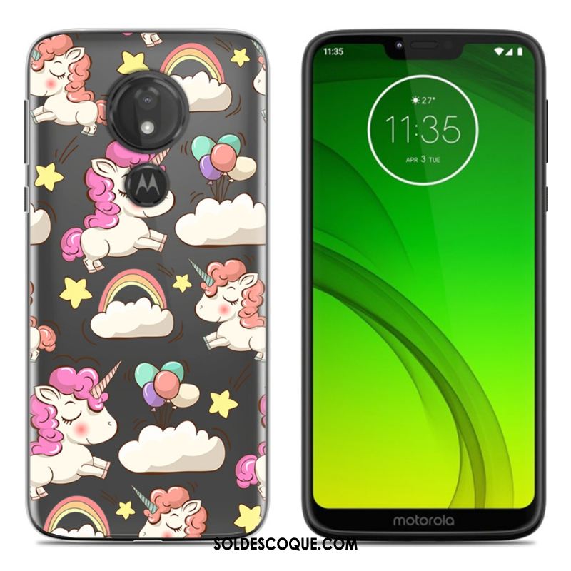 Coque Moto G7 Peinture Tout Compris Fluide Doux Noir Étui En Vente