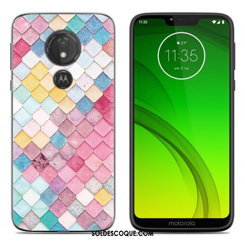 Coque Moto G7 Peinture Tout Compris Fluide Doux Noir Étui En Vente