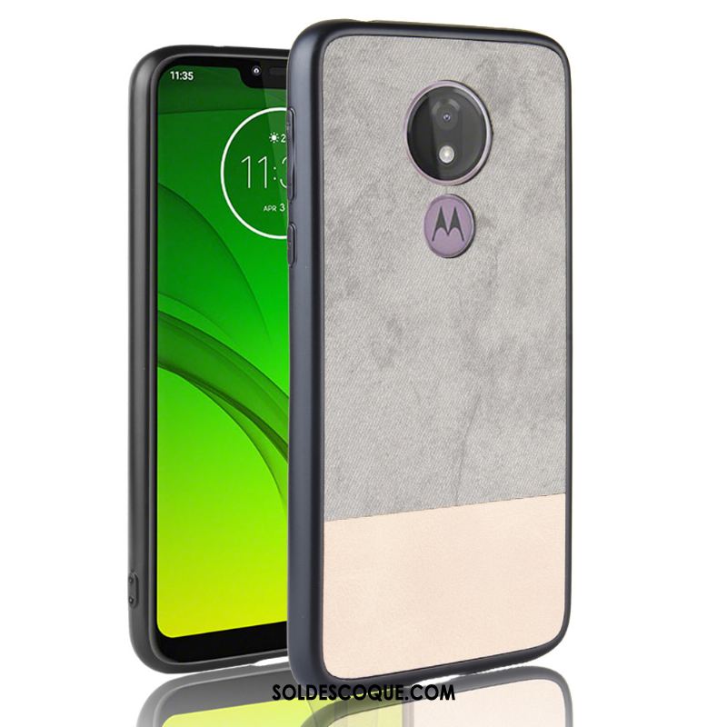 Coque Moto G7 Play Incassable Rouge Délavé En Daim Étui Europe Soldes