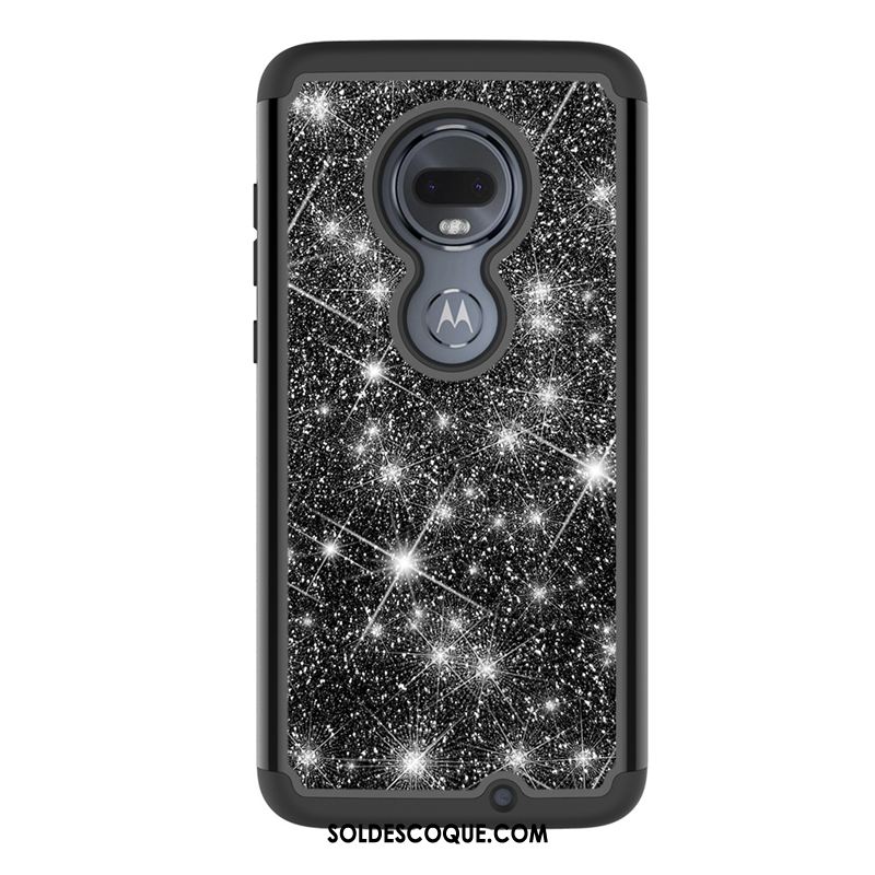 Coque Moto G7 Plus Cuir Fluide Doux Violet Créatif Rose En Vente