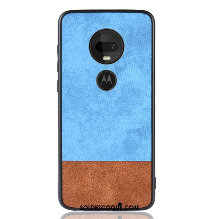 Coque Moto G7 Plus Incassable Protection Téléphone Portable Couture Couleurs Étui En Ligne