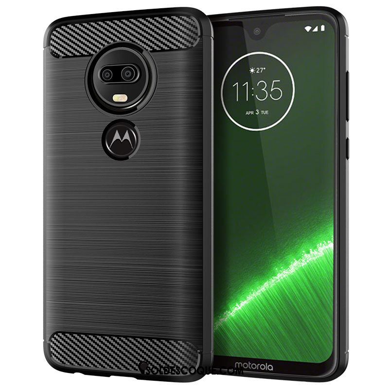 Coque Moto G7 Plus Modèle Fleurie Fluide Doux Bleu Soie Incassable France