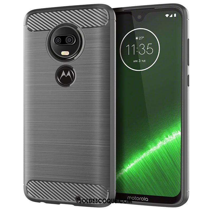 Coque Moto G7 Plus Modèle Fleurie Fluide Doux Bleu Soie Incassable France