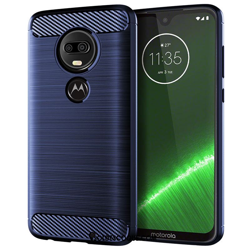 Coque Moto G7 Plus Modèle Fleurie Fluide Doux Bleu Soie Incassable France