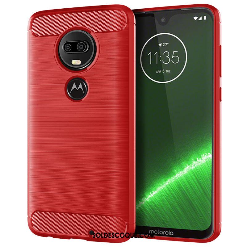 Coque Moto G7 Plus Modèle Fleurie Fluide Doux Bleu Soie Incassable France