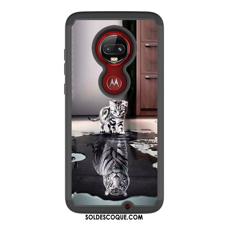 Coque Moto G7 Plus Modèle Fleurie Peinture Téléphone Portable Protection Étui Soldes