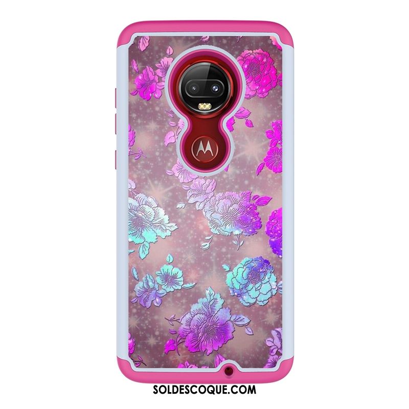 Coque Moto G7 Plus Modèle Fleurie Peinture Téléphone Portable Protection Étui Soldes