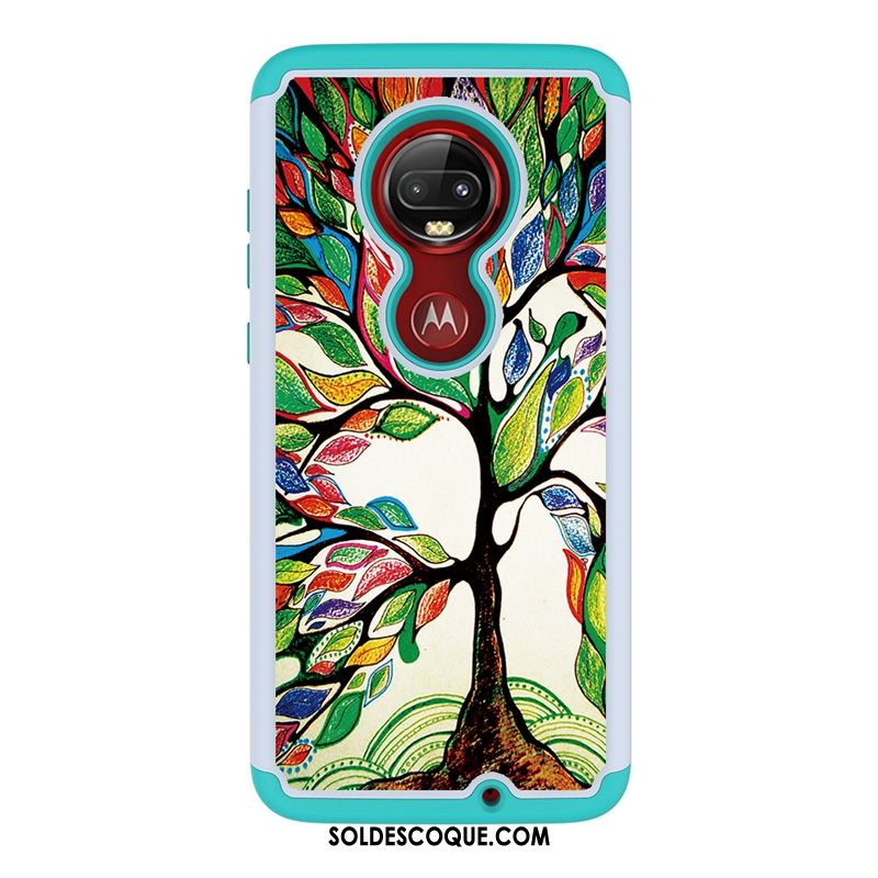 Coque Moto G7 Plus Modèle Fleurie Peinture Téléphone Portable Protection Étui Soldes