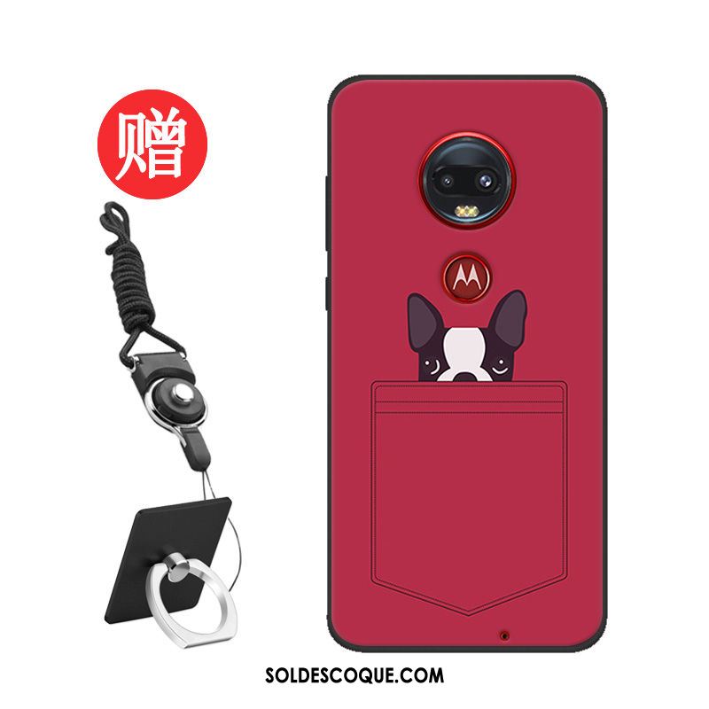 Coque Moto G7 Plus Personnalisé Étui Rouge Protection Modèle Soldes