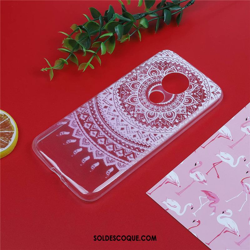 Coque Moto G7 Plus Tout Compris Bleu Incassable Dessin Animé Fluide Doux Housse En Ligne