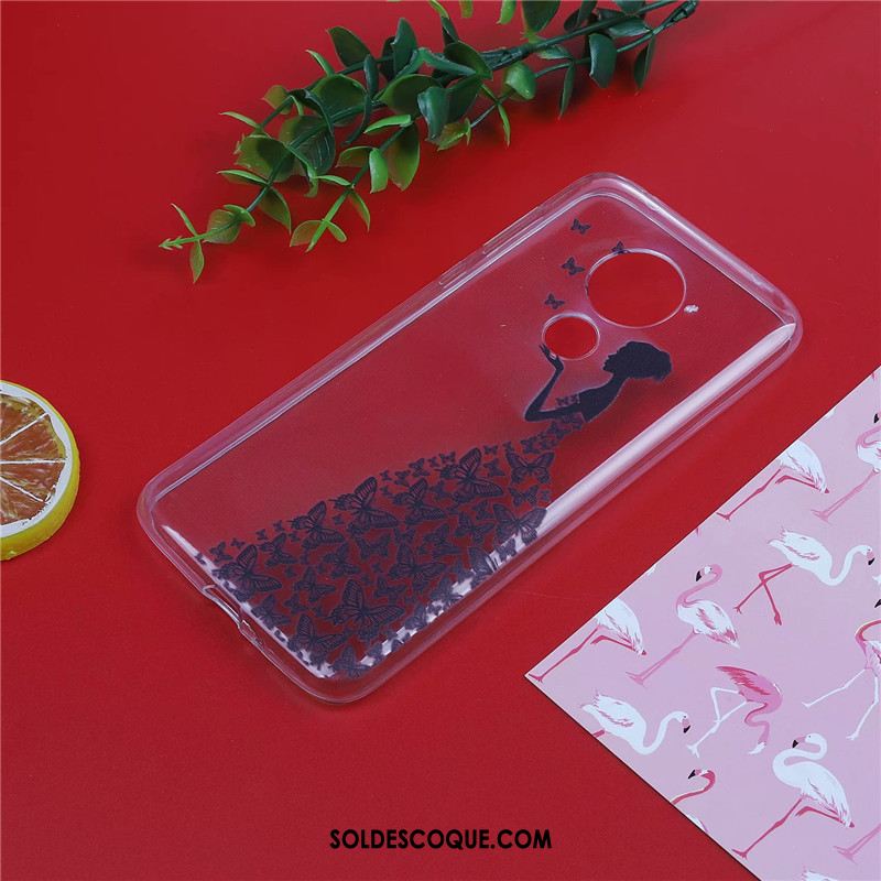 Coque Moto G7 Plus Tout Compris Bleu Incassable Dessin Animé Fluide Doux Housse En Ligne