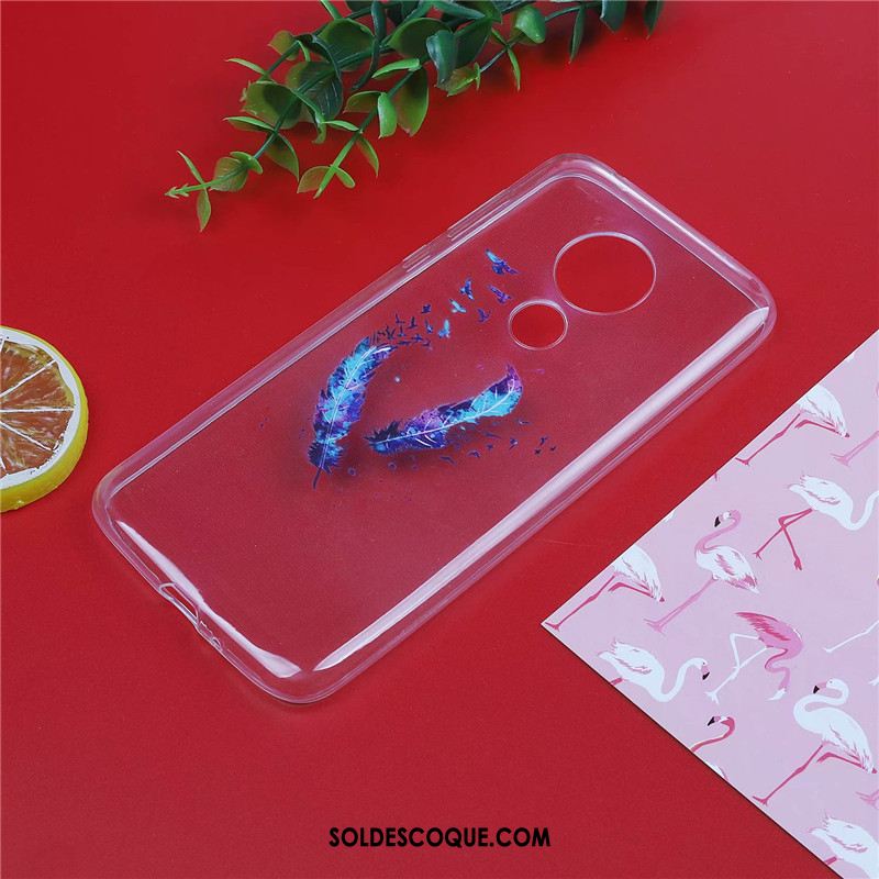 Coque Moto G7 Plus Tout Compris Bleu Incassable Dessin Animé Fluide Doux Housse En Ligne